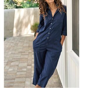 Frank & Eileen Northern Ireland Playsuit in Navy sz Small